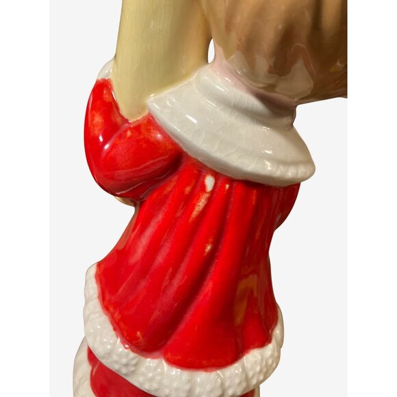 Christmas Ceramic Candle Holder Set of Two Children Caroler Figures - Picture 7 of 14